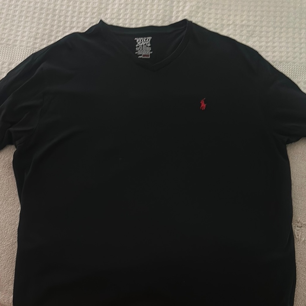 Polo by Ralph Lauren Black and Red Short Sleeve Tees